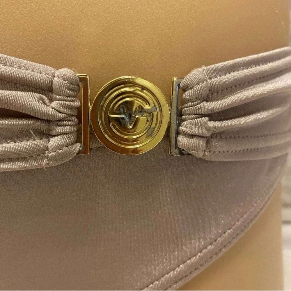 Victoria's Secret Beige Shimmer Twist Bandeau Bikini - Picture 7 of 16